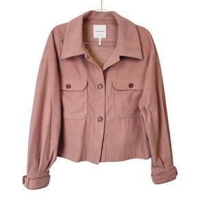 Avec Les Filles Pink Corduroy Shirt Jacket Women's Size XL Shacket
